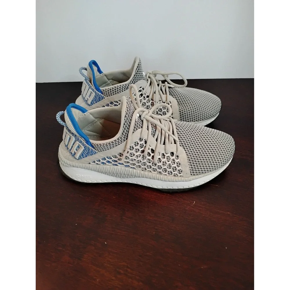 Puma Ignite Netfit Womens Grey Blue Running Shoes 366162-01 Size 7.5